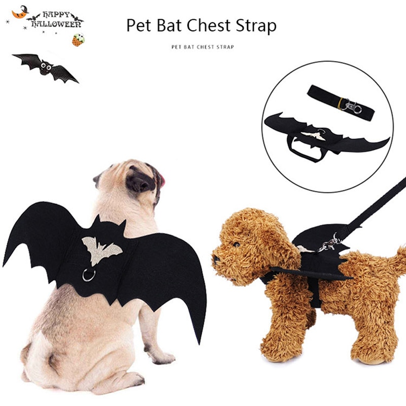 Søte flaggermus vinger for kjæledyr hund katt kostymer halloween jul cosplay klær morsomme xmas edderkopp kle opp kjæledyr tilbehør