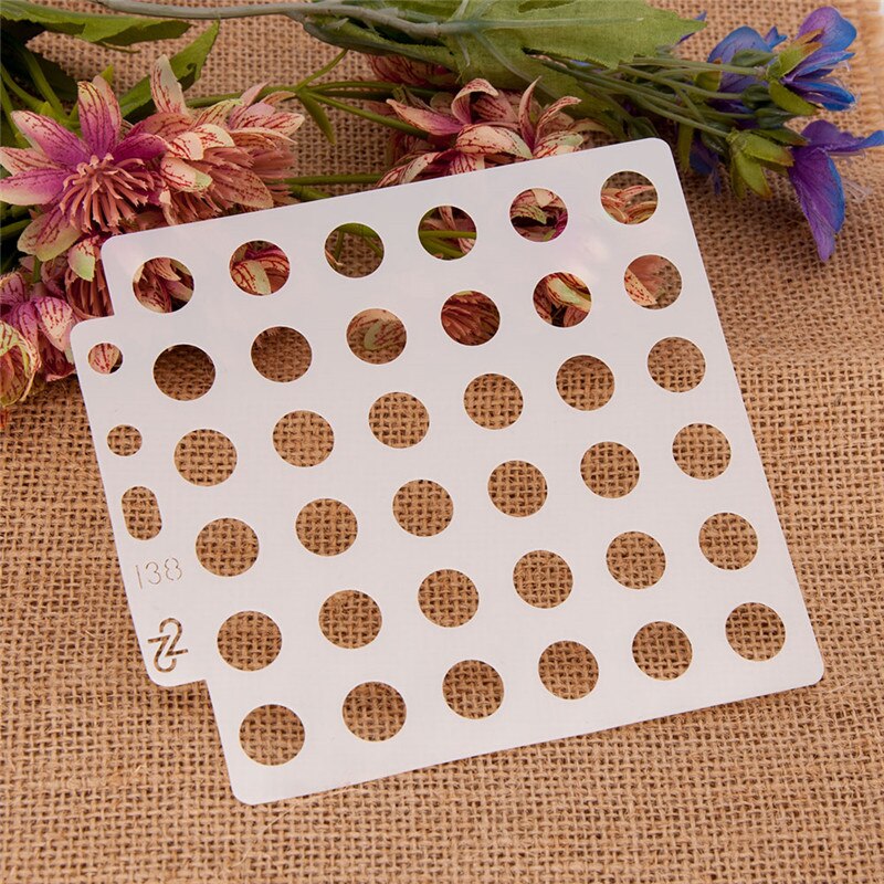 Many Styles Beautiful Stencils for DIY Scrapbooking Plastic Handmade Template Photo Album Cake Tools Diary Decor: S138