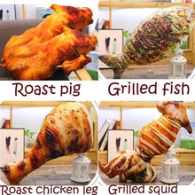 Funny Chic Food Shaped barbecue Novelty Cushion Bedroom Dorm Room Family Room Decorative Pillow