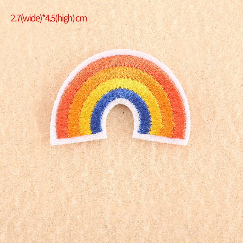 Fantasy girl heart rainbow moon meteor embroidery cloth stick ironing hand ledger decorative clothing T-shirt broken patch stick
