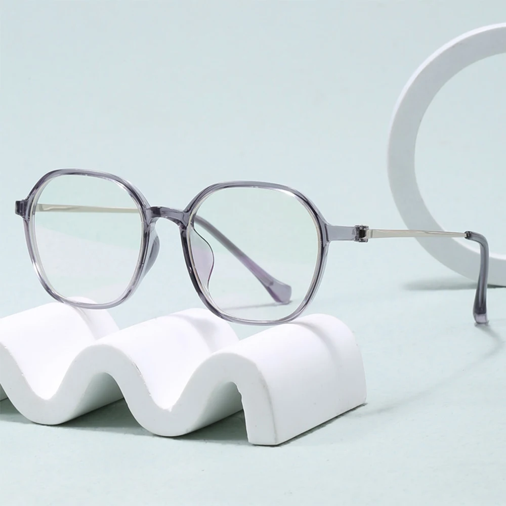 Htms geometriske polygon tr retro vintage briller letvægts  tr90 stel hipster unisex briller minimalistiske acetat