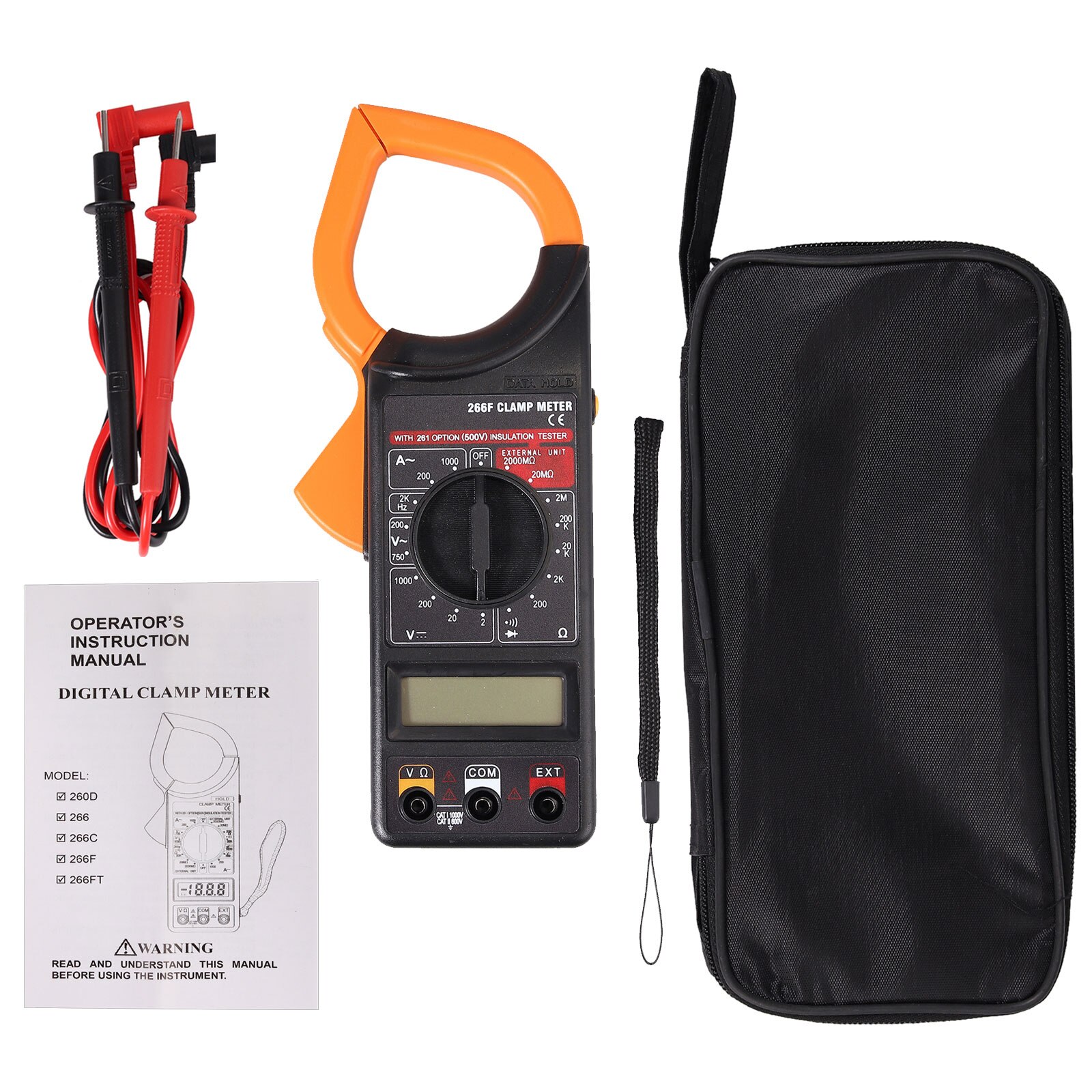 TANiCE Digital Clamp Multimeter AC DC Clamp Meter With LCD Display Support Polarity Display Overload Indicator Test Tool Tester