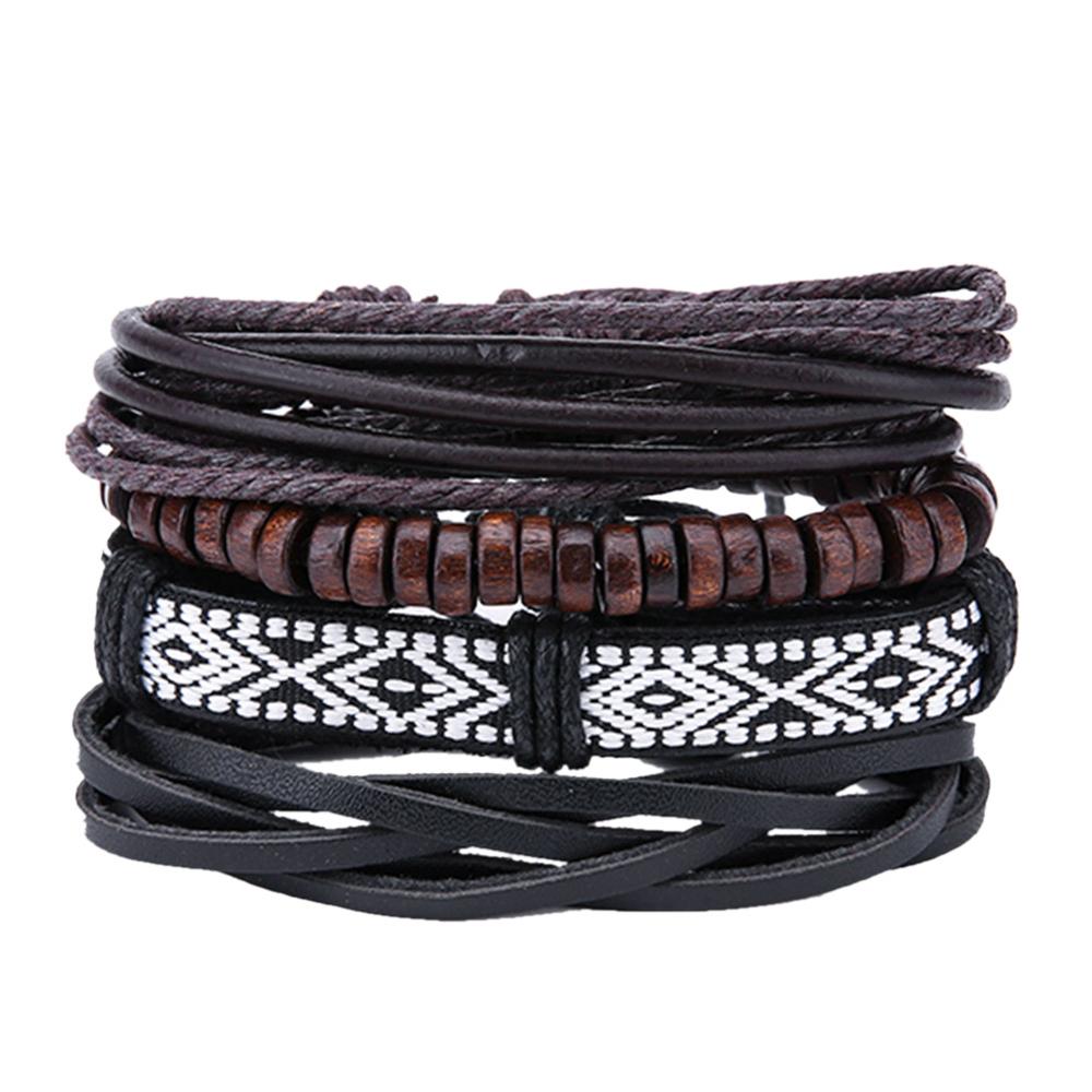 de pulseras y brazaletes de cuero para hombre, pulsera , joyería Masculina, abalorio, pulseras, novio, novia: 10