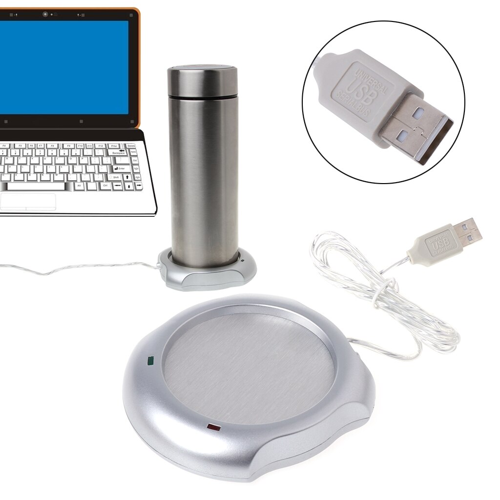 mini usb elektrisk drevet drikkekoppvarmer tallerkenpute til kontor og hjem