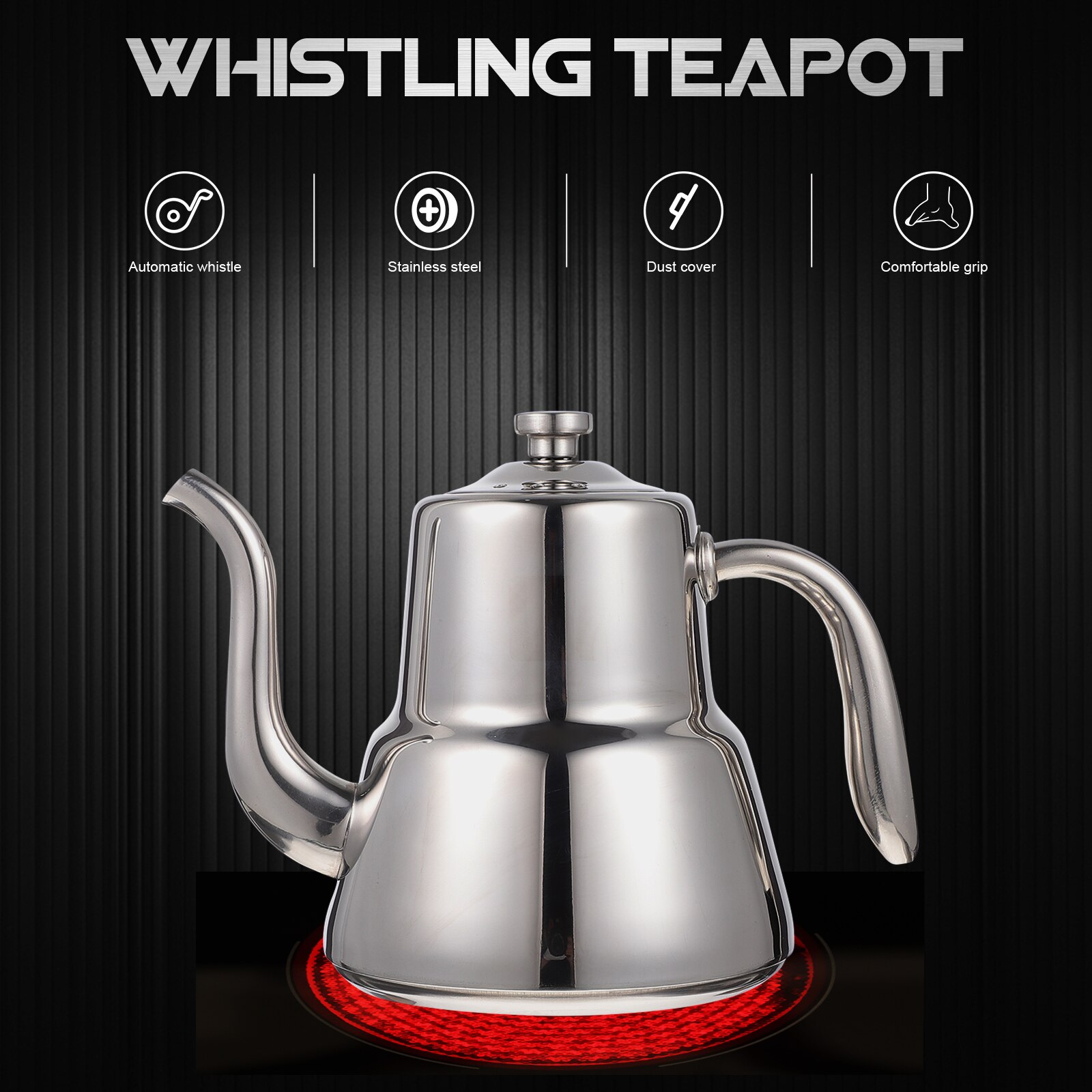 1pc Delicate Teapot Home Filter Tea Kettle Restaurant Heat-resistant Teapot
