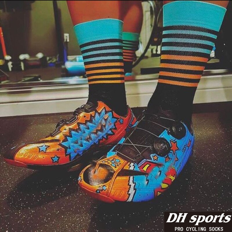 DH SPORTS Men Women Cycling Socks Elastic Outdoor Wearproof Footwear For Road Bike Socks Mountain Bicycle Socks