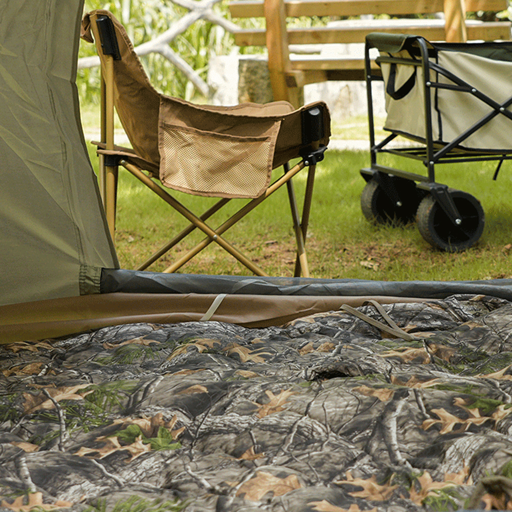 Campingtæppe med kompressionstaske letvægts varm dyne multifunktionel quiltet udendørstæppe junglejagtudstyr