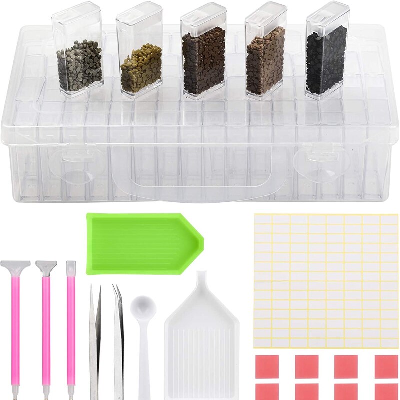 64 Grids Diamond Embroidery Storage Box 5D Diamond Painting Organizer Case