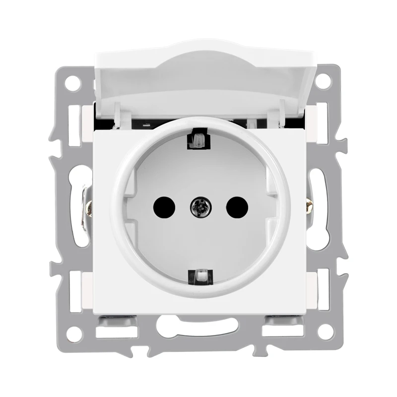 NYWP-wall mount module diy European standard white glass panel power socket switch button, hdmi, free combination of functions: GRAY