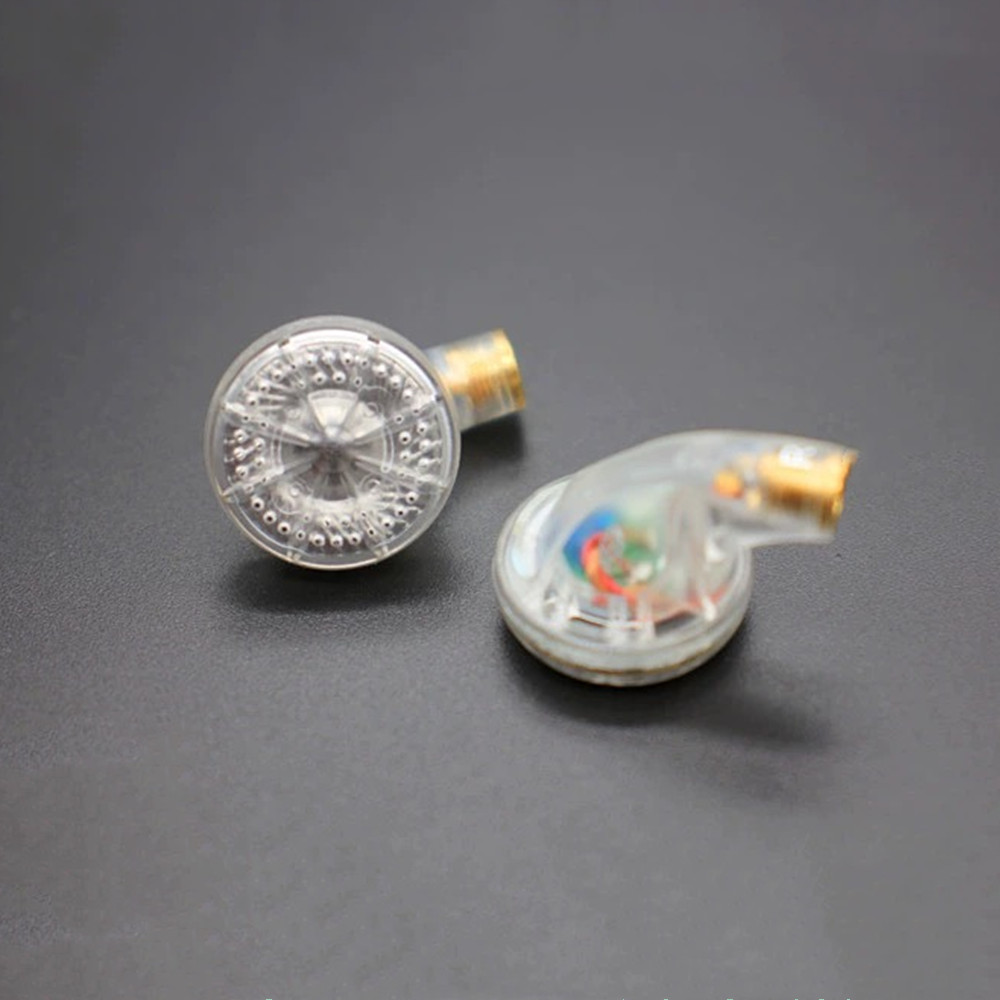 FENGRU JZ32 Diy controlador de película de berilio/controlador LCP/diafragma de diamante azul PET 300ohm auriculares de cabeza plana auriculares internos de graves pesados: Rojo