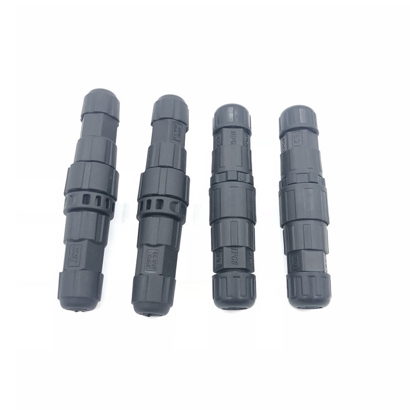 Enchufes macho y hembra M16, Conector de Cable eléctrico impermeable montado, conectores de enchufe de 2 pines, 3 pines, 4 pines, IP68