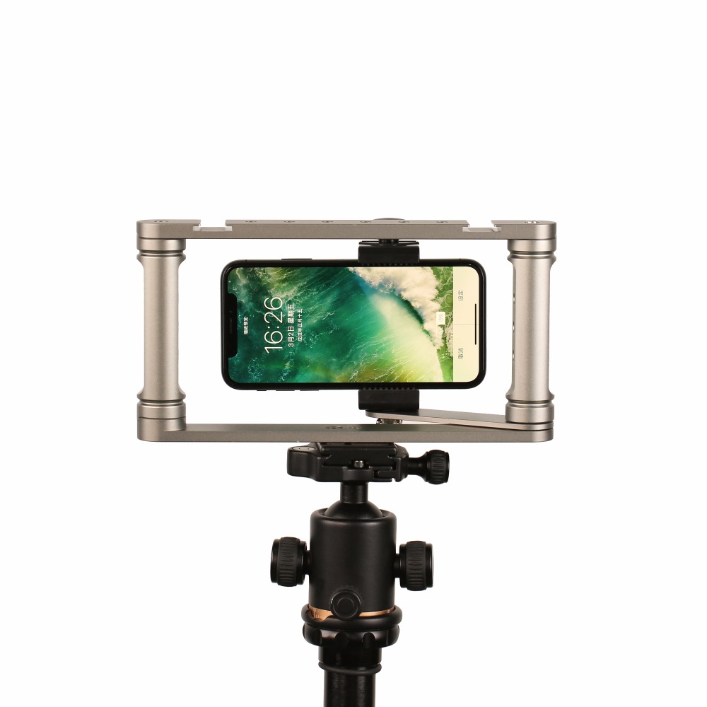 Smartphone Video Rig,for iPhone Filmmaking Recording Vlogging Rig Case,Phone Movies Mount Stabilizer for iPhone 13 12 Pro X