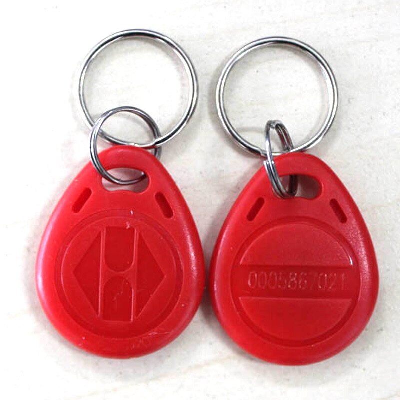 10pcs RFID Key Fobs Token Tags EM4100 Durable Waterproof Keychain ID Card Read TK/EM4100 Keychain ID card cannot be copied