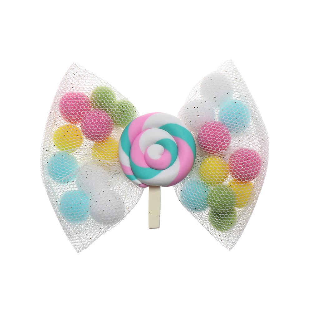 Paleta dulce de lazos para el pelo lazos de pelo con purpurina con Clip de baile de lazo Clip para el pelo niñas horquillas accesorios para el cabello: 4