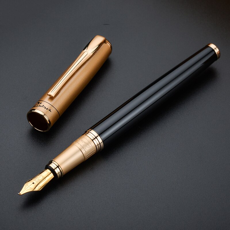 Picasso 906 Athens Dynasty Fine Nib / Calligraphy Bent Nib Fountain Pen Original Box Optional Black with Noble Golden/Silver Cap