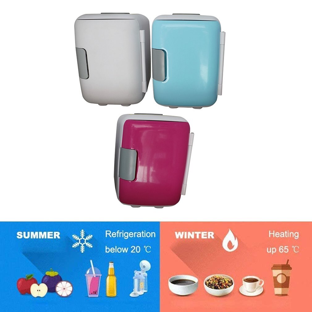 4 Liter Portable Compact Personal Fridge Cools & Heats Great for Bedroom Office Car Dorm Portable Makeup Skincare Fridge