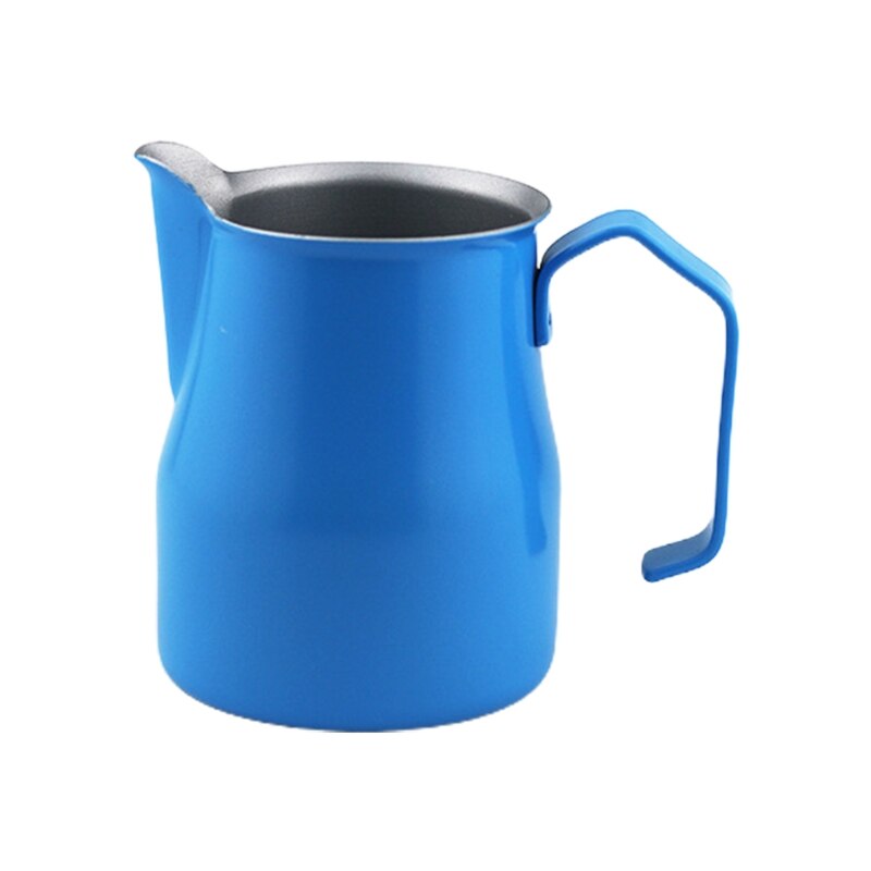 Milk Frothing Pitcher Jug - 12oz/350ML Stainless Steel Coffee Tools Cup Suitable for Espresso, Latte Art and Frothing: Blue