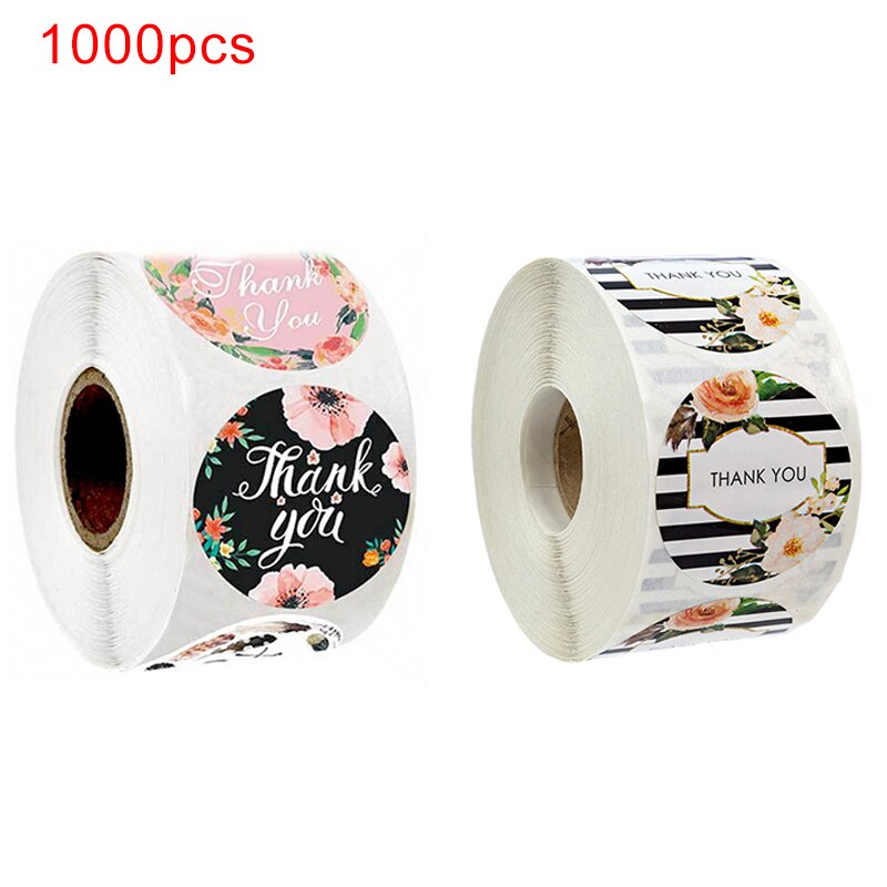1000 stuks/partij ronde natuurlijke kraft handgemaakte stickers scrapbooking voor verpakking zelfklevende bedankstickers en zegellabels voor kantoorgebruik: A17-18