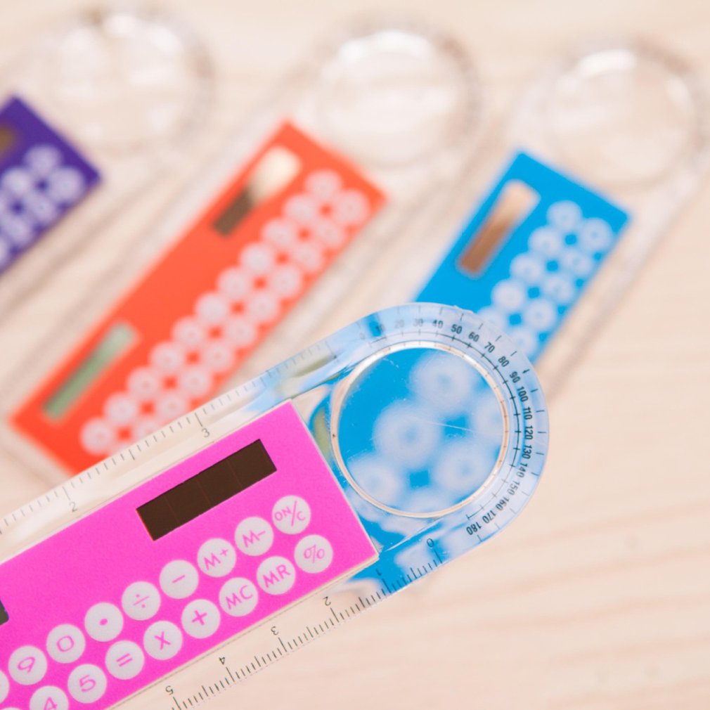 0CM Solar Transparent Ruler Calculator with Magnifier Calculator Student Ruler Calculator