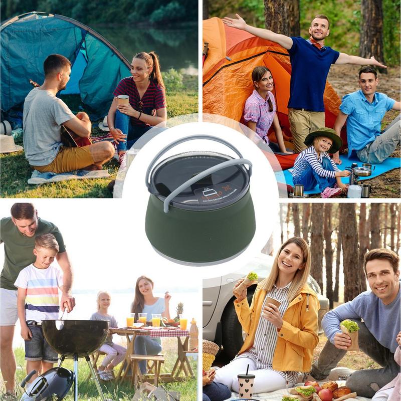 Opvouwbare Koffiepot Siliconen Reisketel Pot Opvouwbare Outdoor Camping Waterkoker Draagbare Camping Camping Koffiepot Voor Buiten Kamperen