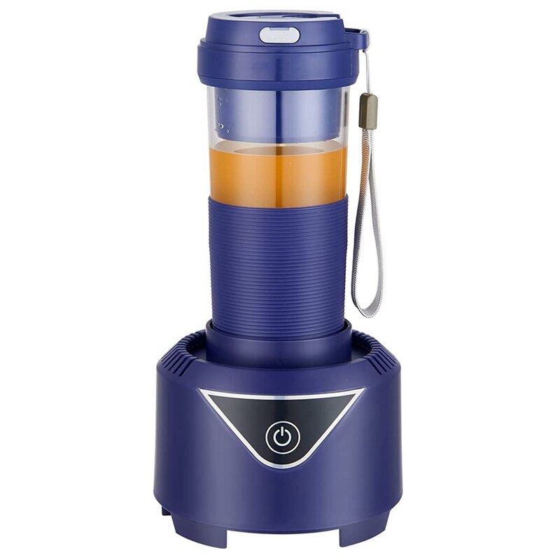 Electronic Cooling Personal Blender,Smoothies Juicer, Rechargeable Mini Size Cooling Blender,for Home Office Travel: Blue