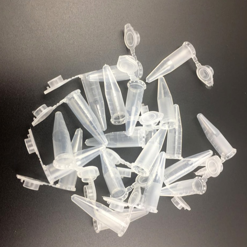 1.5ml Clear plastic centrifugal test tube Sample vial with snap cap for samples food colourings craft use Lab Supplies