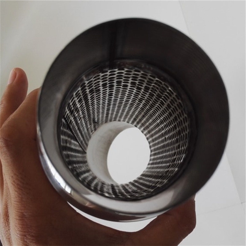 Rostfritt stål bilavgas stuprör ljudavstämning ljuddämparrör 2 "tum /51mm