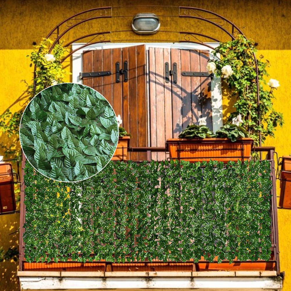 Kunstig privatlivsscreening rulle have kunstig vedbend blad hæk hegn væg altan privatliv screening rulle kunstig plante