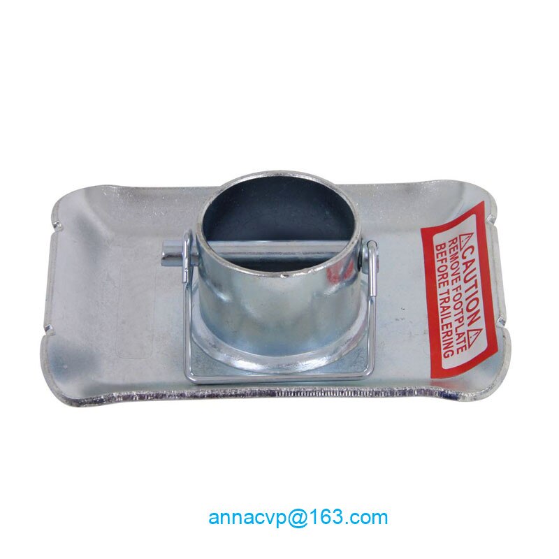Removabl 2" Round Leg Trailer Jack Foot Plate with Pin for A Frame Car Utility Cargo Univer Use Camper Caravana RV Parts