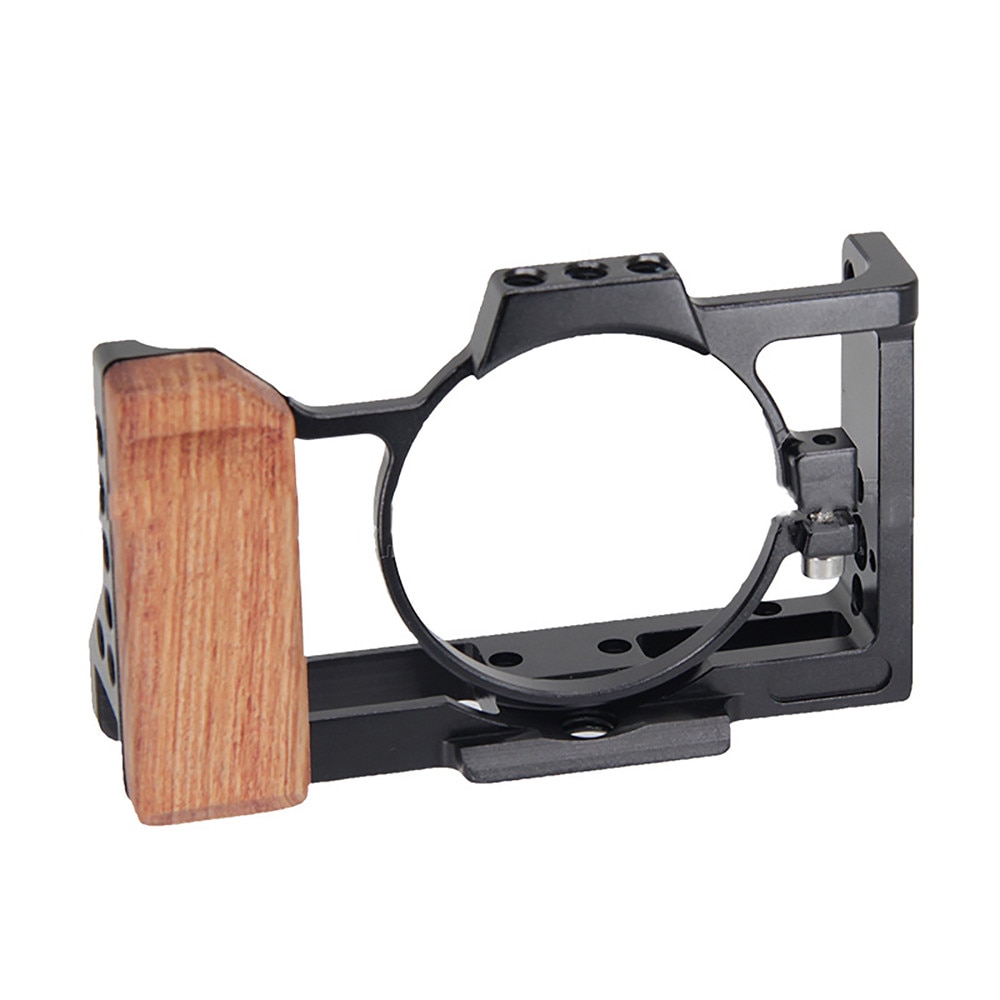 Kamerabeskyttelsesbur trægrebshåndtag til sony  zv1 kamera ekspansionsbur fotografering stabilisator hus taske quick release