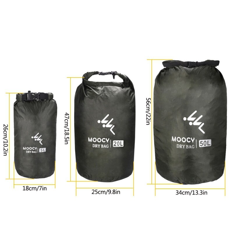 5L/20L/50L Draagbare Zwemmen Zak Waterdichte Droge Zak Roll Top Sack Rafting Varen Kajakken Droge Organizer Strand opbergtas