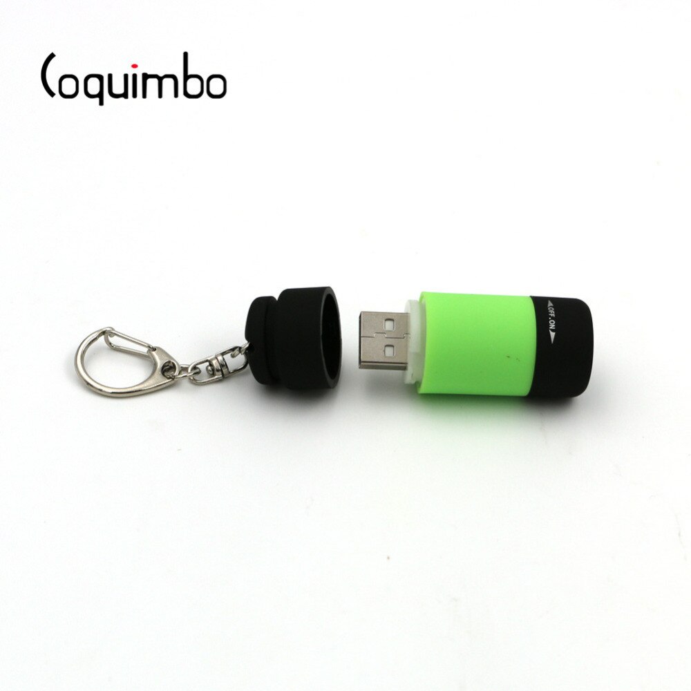 Coquimbo Super Mini 0.3 w LED Zaklamp USB Ultra Heldere Oplaadbare Pocket Sleutelhanger Licht Multicolor USB LED Key Zaklamp