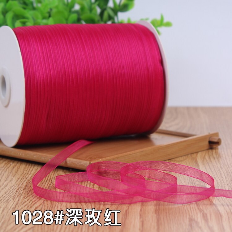 6mm Organza Ribbon (10 Meters/lot) Decorative Packing Wedding Crafts Christmas Wrap Handmade DIY Material Supplies: Blue
