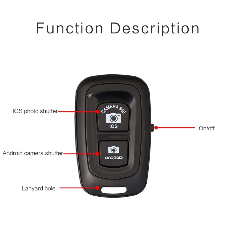 Kebidu Mini Ontspanknop Controller Adapter Foto Controle Bluetooth Remote Knop Voor Selfie Telefoon Camera