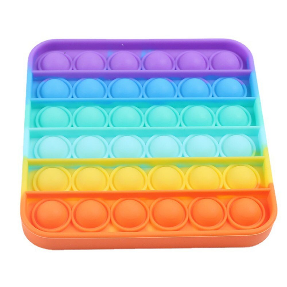 Pop It Fidget Push Bubble Sensory Toy Autism Special Need Stress Reliever Squeeze Sensory Figet Toys Relieve Stress Help Recover: Colorful13
