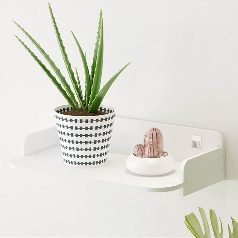 1PC Wifi Projector Router Shelf Storage Boxes Cable Power Plus Wire Bracket Box Wood-Plastic Wall Shelves Hanging DIY Home Decor