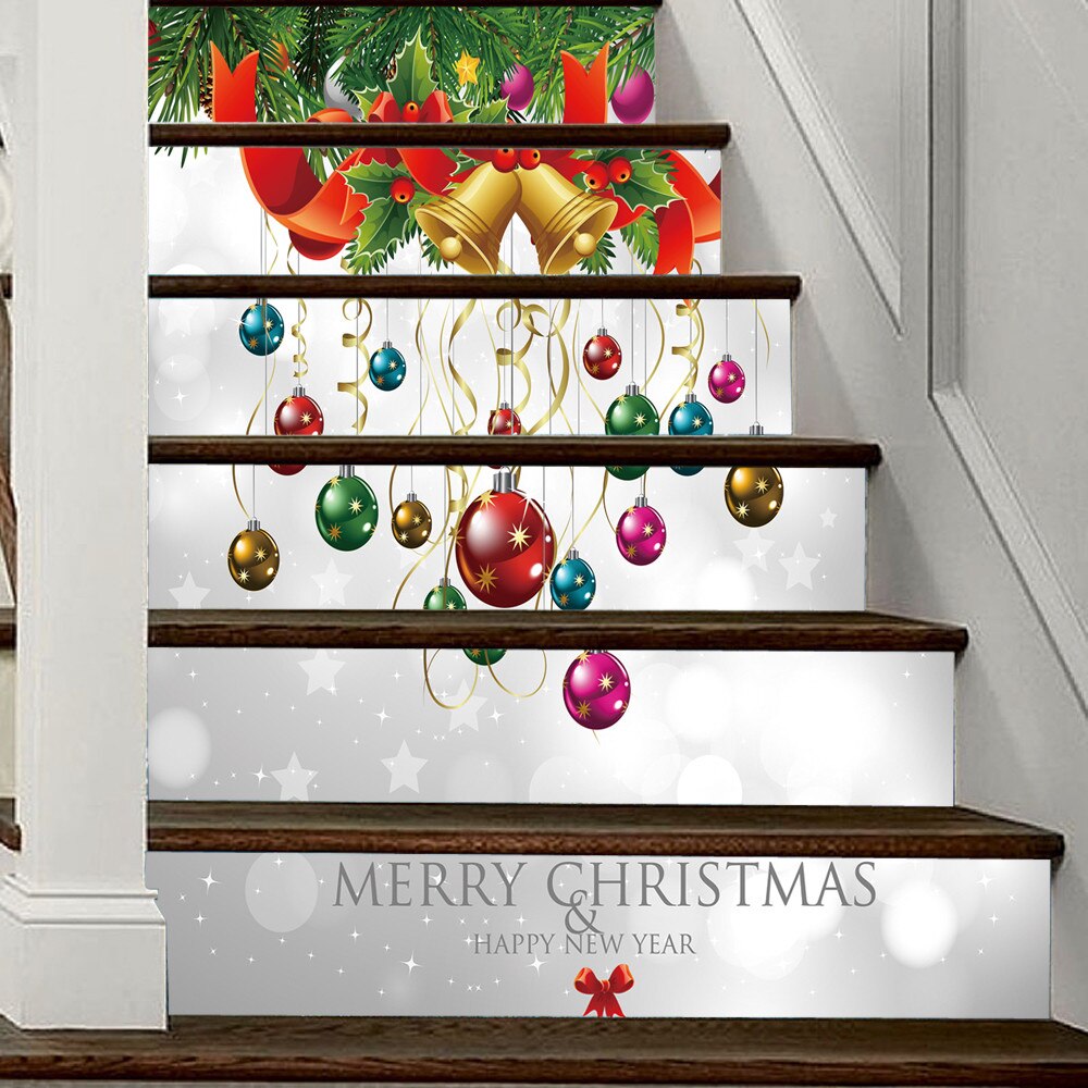 Kerst 3D Simulatie Trap Stickers Waterdicht Home Decor Kerst Hanger Muur Aangebracht Jaar 'S Home Decor Muursticker