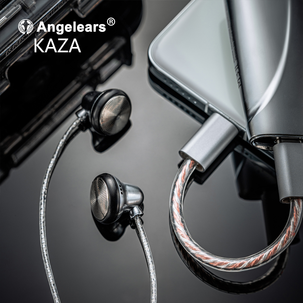 Angelears KAZA 15mm Dynamic Driver Flat In-ear Earphones High Sound Comfortable Wearing Wired earbuds