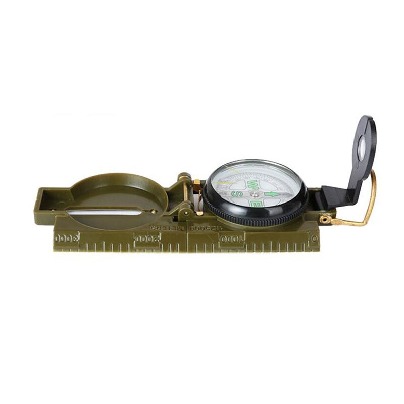 Multifunctionele Kompas Draagbare Army Green Folding Lens Kompas Boot Kompas Dashboard Dash Mount Outdoor Gereedschap
