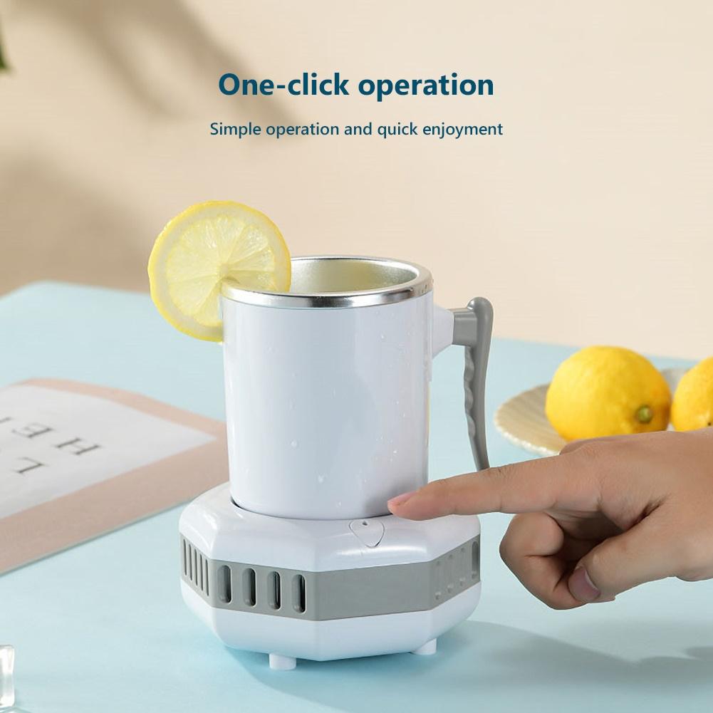 110V Home Office Smart Semiconductor Refrigeration Drink Fast Cooling Cup Cooler The switch is sensitive and easy to operate,