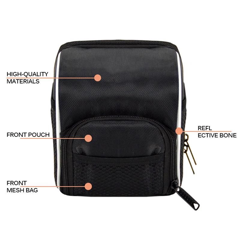 Bolsa de almacenamiento frontal de bicicleta nueva , bolsa de manillar portátil, bolsas de ciclismo impermeables para Scooter Eléctrico de bicicleta
