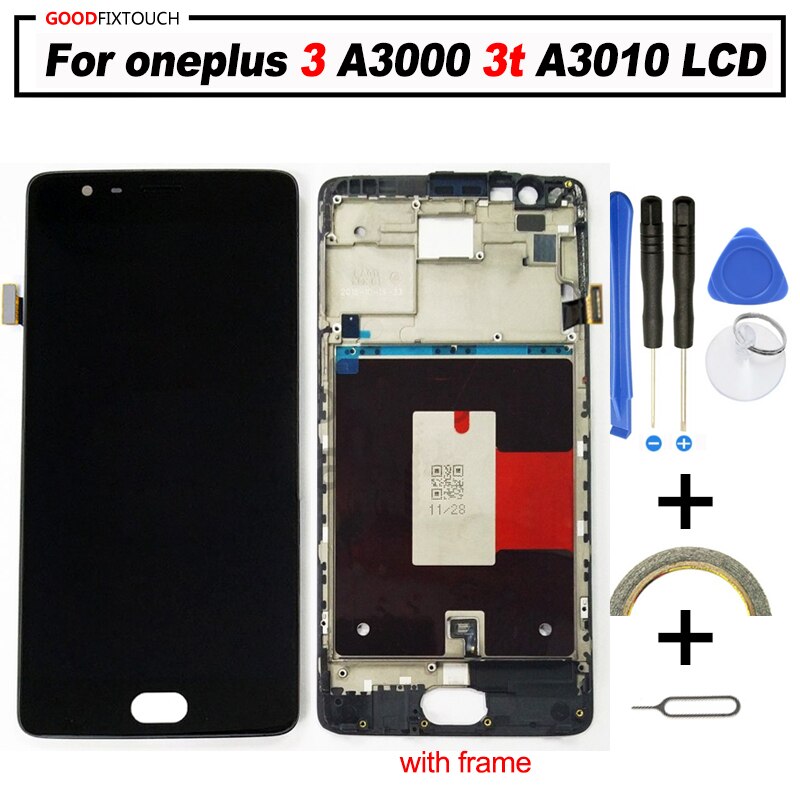 Oneplus 3T Lcd Touch Screen 100% Fhd 5.5 "Digitizer Vergadering Vervanging Accessoire Voor Oneplus3 A3010 A3000 drie