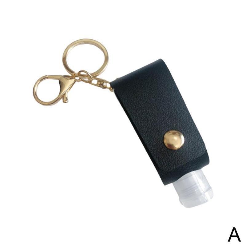 30ml Hand Sanitizer Holder Bottle Gel Hang Bag Mini Sanitizer Gel Holder PU Travel Bottle With Keychain Hand Sanitizer Holder: A