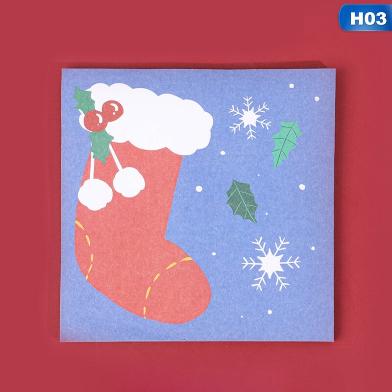 Christmas Sticky Notes Novelty Cartoon Planner Stickers Student Stationery Sticky Notes N Posts Memo Sheets Learning Supplies: H03