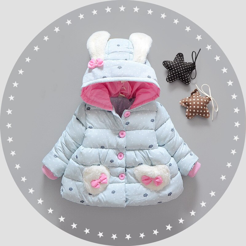 Manteau pour bébé fille, imprimé floral, capuche épaisse, veste pour bébé, automne hiver, 8BB010