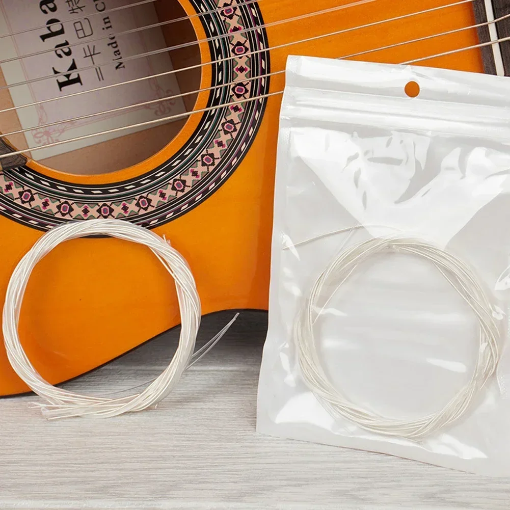 6 pièces ensemble de cordes de guitare classique remplacement en Nylon 6 pièces ensemble de cordes de guitare classique accessoires de remplacement en Nylon Tensi Normal