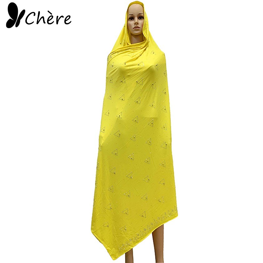 Foulard africain en dentelle de coton doux, écharpe africaine de , écharpe à pierres, écharpe à perles pour châles, pour femmes musulmanes BM991