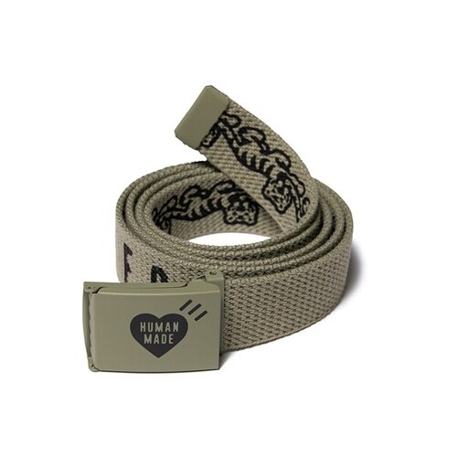 HUMAN MADE 20AW WEB BELT HEART TIGER: Green