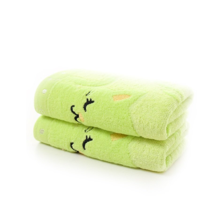 Børn kid håndklæde broderet fiber kat tegneserie baby håndklæder vaskeklud badning fodring tørre spædbarn ansigt håndklæde absorberende tørring