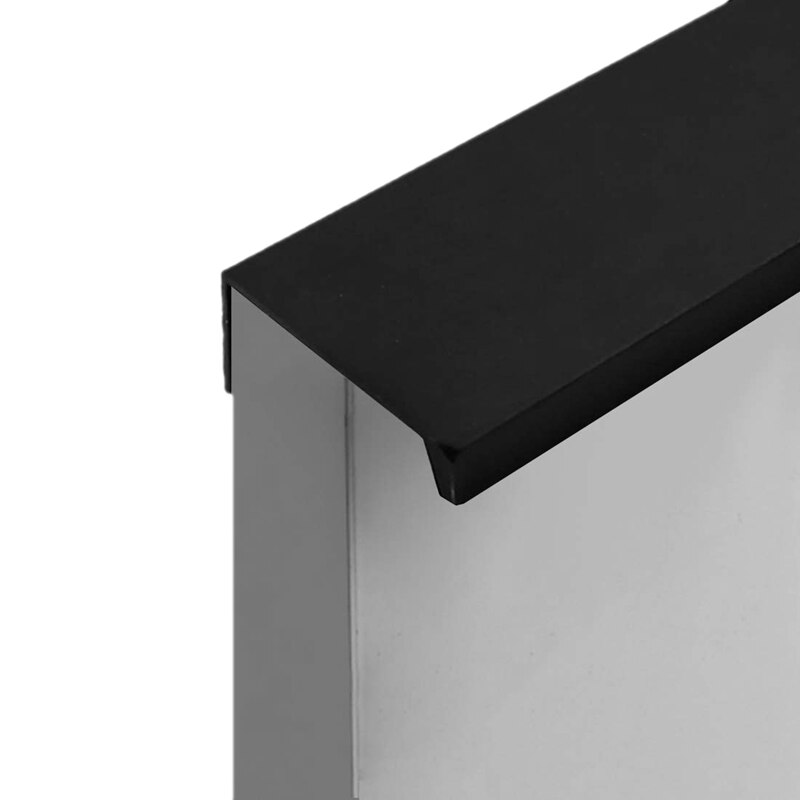 80mm/3.15 inch Black Mount Finger Edge Pull Concealed Handle for Home Kitchen Door Drawer Cabinet(12Pcs)